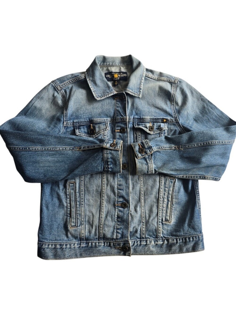 Lucky Brand Light Blue Classic Denim Jacket Size M
